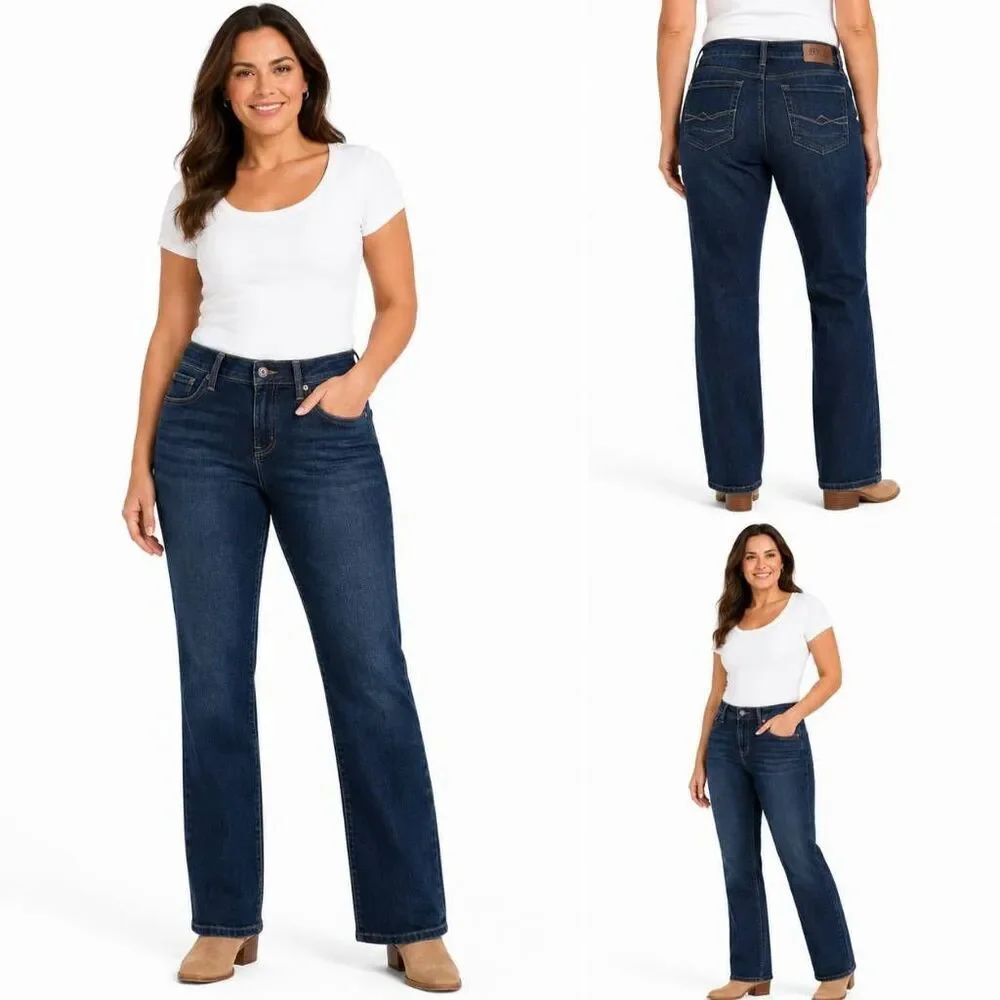 Gloria Vanderbilt Amanda Jeans Women's 8 Dark Wash Straight
